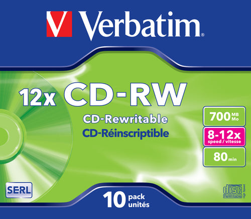 Verbatim - 700Mb - Cd-Rw (12X) - Jewel C