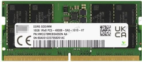 16GB DDR5-4800MHZ (PC5-38400) 260PIN MODULE 1.1V.